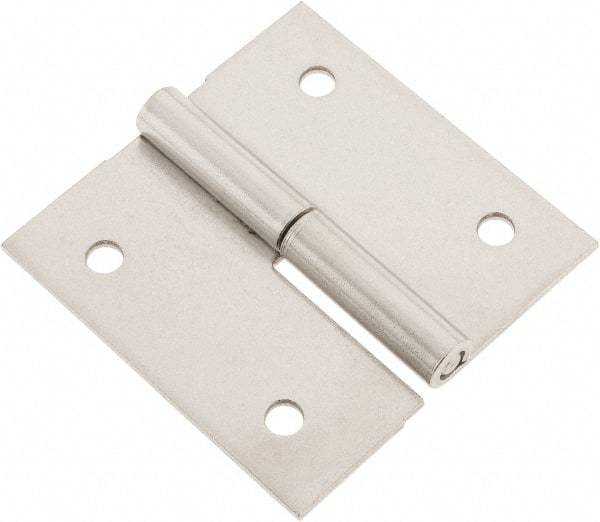Made in USA - 2-1/2" Long x 2-1/2" Wide x 0.075" Thick, Slip Joint Hinge - Stainless Steel - Eagle Tool & Supply