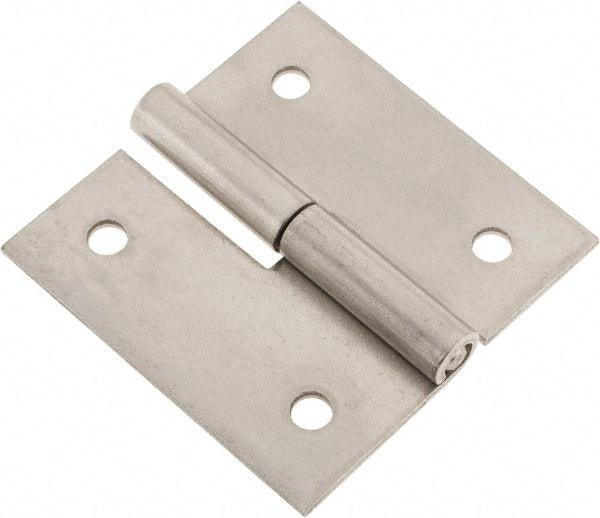 Made in USA - 3" Long x 3" Wide x 0.093" Thick, Slip Joint Hinge - Stainless Steel - Eagle Tool & Supply