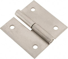 Made in USA - 3" Long x 3" Wide x 0.093" Thick, Slip Joint Hinge - Stainless Steel - Eagle Tool & Supply