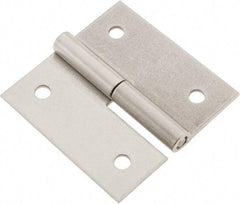 Made in USA - 3" Long x 3" Wide x 0.093" Thick, Slip Joint Hinge - Stainless Steel - Eagle Tool & Supply