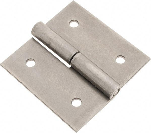 Made in USA - 2-1/2" Long x 2-1/2" Wide x 0.093" Thick, Slip Joint Hinge - Steel - Eagle Tool & Supply