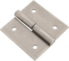 Made in USA - 2-1/2" Long x 2-1/2" Wide x 0.093" Thick, Slip Joint Hinge - Steel - Eagle Tool & Supply
