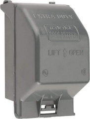 Thomas & Betts - Electrical Outlet Box Aluminum Receptacle Cover - Includes Gasket & Screw - Eagle Tool & Supply