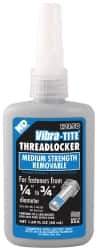 Vibra-Tite - 50 mL Bottle, Blue, Medium Strength Liquid Threadlocker - Series 121, 24 hr Full Cure Time, Hand Tool Removal - Eagle Tool & Supply