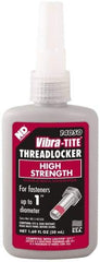 Vibra-Tite - 50 mL Bottle, Red, High Strength Liquid Threadlocker - Series 140, 24 hr Full Cure Time, Hand Tool, Heat Removal - Eagle Tool & Supply