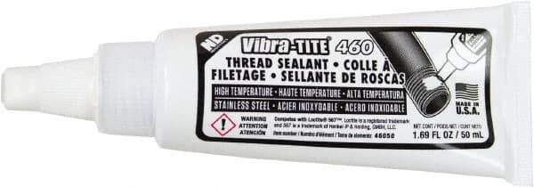 Vibra-Tite - 50 mL Tube White Joint Sealant - -65 to 400°F Operating Temp, 60 hr Full Cure Time, Series 460 - Eagle Tool & Supply