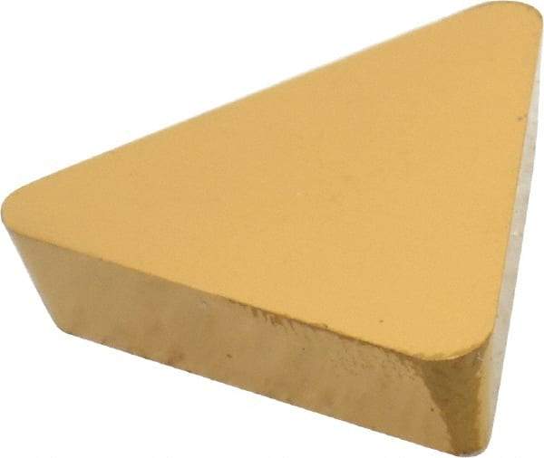 Interstate - TPG434 Grade TCN55 Carbide Turning Insert - TiC/TiN Finish, 60° Triangle, 1/2" Inscr Circle, 3/16" Thick, 1/16" Corner Radius - Eagle Tool & Supply