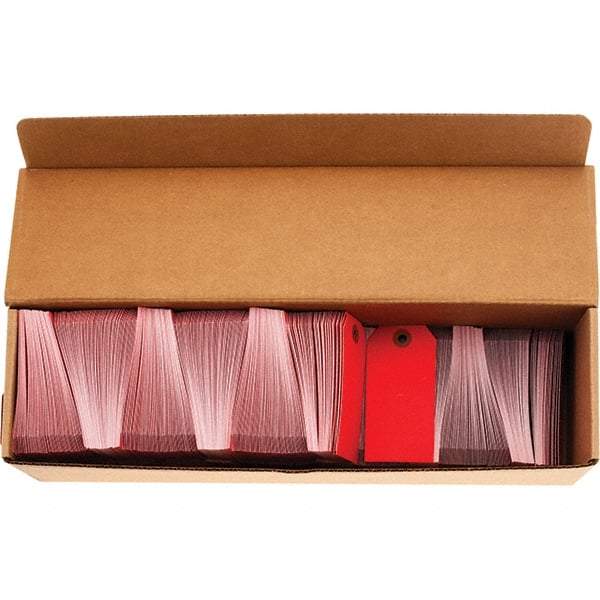 NMC - 1-7/8" High x 3-3/4" Long, Safety & Facility Blank Tag - 1 Side, Red Cardstock - Eagle Tool & Supply