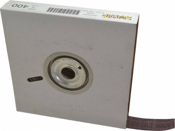 Tru-Maxx - 1-1/2" x 50 Yd 400 Grit Aluminum Oxide Cloth Roll - Super Fine Grade, J Weighted Backing - Eagle Tool & Supply