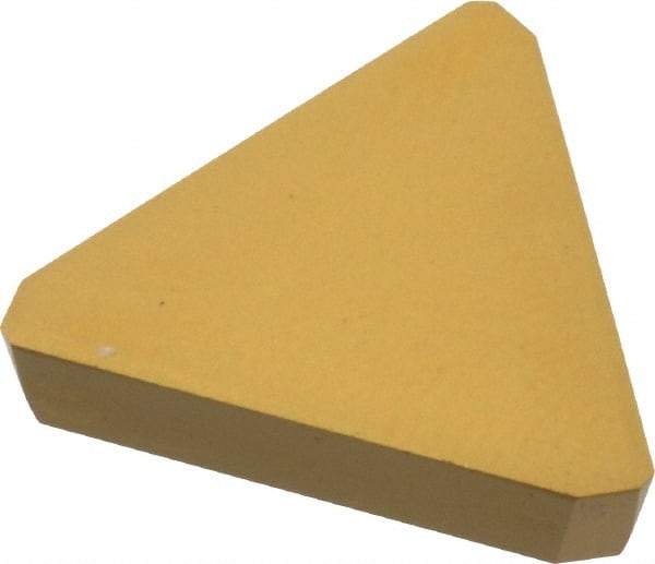 Interstate - TPC32 Grade TCN55 Carbide Milling Insert - TiN Finish, 1/8" Thick, 3/8" Inscribed Circle, 1/32" Corner Radius - Eagle Tool & Supply