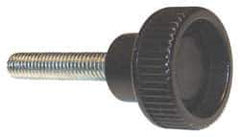 Gibraltar - 3/8-16 Knurled Shoulder Steel Thumb Screw - 2.06" OAL, 0.49" Head Height, Zinc-Plated Finish - Eagle Tool & Supply