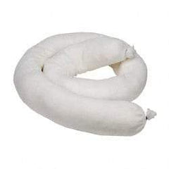 PRO-SAFE - 14 Gal, 4' Long, 3" Diam, Polypropylene Sock - Oil Only, White - Eagle Tool & Supply