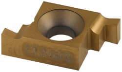 Seco - 04610ER FG Grade CP500, 0.046" Cutting Width Carbide Grooving Insert - 0.046" Max Depth of Cut, Right Hand, TiAlN/TiN Finish - Eagle Tool & Supply