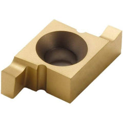 Seco - 13914NR FG Grade CP500, 0.139" Cutting Width Carbide Grooving Insert - 0.139" Max Depth of Cut, Right Hand, TiAlN/TiN Finish - Eagle Tool & Supply