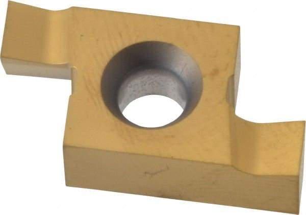 Seco - 1514EAR FA Grade CP500, 0.15" Cutting Width Carbide Grooving Insert - 0.15" Max Depth of Cut, Right Hand, TiAlN/TiN Finish - Eagle Tool & Supply