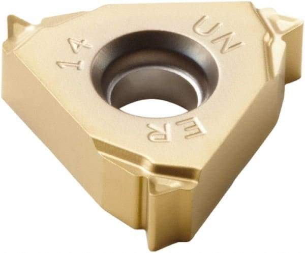 Seco - 16ER External Right Hand 14 UN Laydown Threading Insert - Grade CP500, TiAlN/TiN Coated Carbide, 9.53mm Inscribed Circle - Eagle Tool & Supply