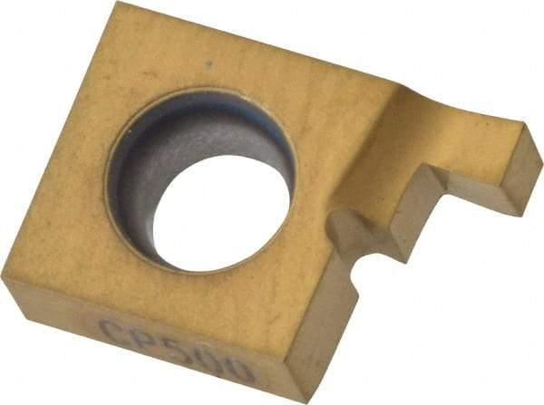 Seco - 0569NL FG Grade CP500, 0.056" Cutting Width Carbide Grooving Insert - 0.056" Max Depth of Cut, Left Hand, TiAlN/TiN Finish - Eagle Tool & Supply