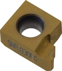 Seco - 0309NR FG Grade CP500, 0.03" Cutting Width Carbide Grooving Insert - 0.03" Max Depth of Cut, Right Hand, TiAlN/TiN Finish - Eagle Tool & Supply