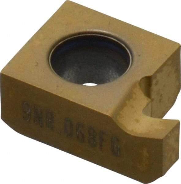 Seco - 0689NR FG Grade CP500, 0.068" Cutting Width Carbide Grooving Insert - 0.068" Max Depth of Cut, Right Hand, TiAlN/TiN Finish - Eagle Tool & Supply