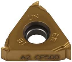 Seco - 16ER External Right Hand 18 UN Laydown Threading Insert - Grade CP500, TiAlN/TiN Coated Carbide - Eagle Tool & Supply