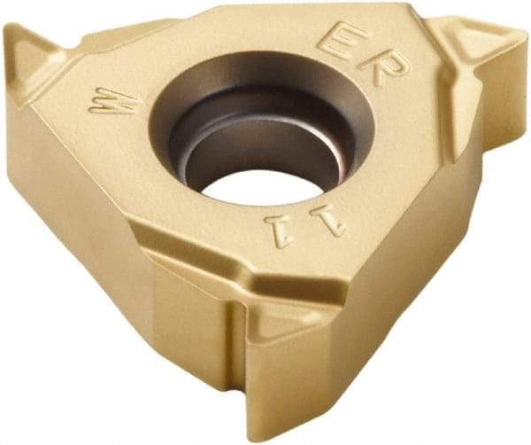 Seco - 16ER External Right Hand 11 Whitworth Laydown Threading Insert - Grade CP500, TiAlN/TiN Coated Carbide, 9.53mm Inscribed Circle - Eagle Tool & Supply