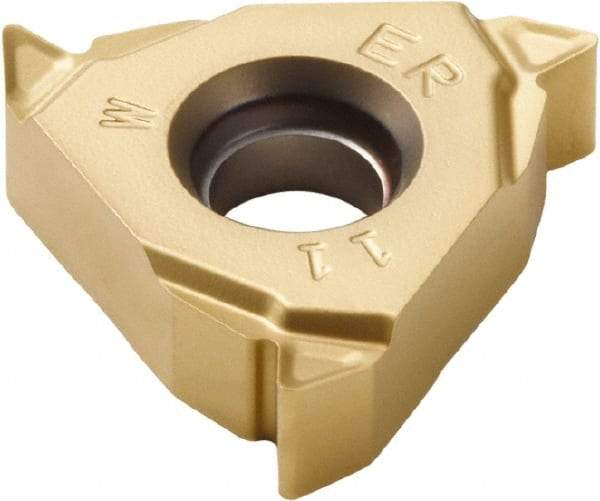 Seco - 16ER External Right Hand 19 Whitworth Laydown Threading Insert - Grade CP500, TiAlN/TiN Coated Carbide, 9.53mm Inscribed Circle - Eagle Tool & Supply