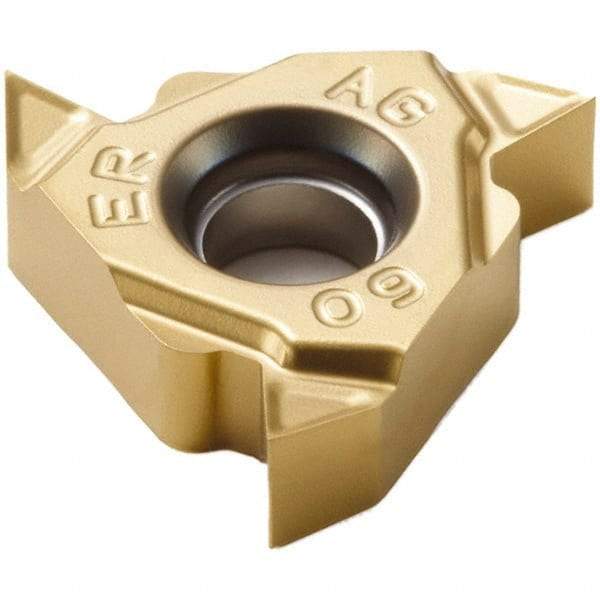 Seco - 16ER External Right Hand 14-8 Partial Profile 60° Laydown Threading Insert - Grade CP500, TiAlN/TiN Coated Carbide - Eagle Tool & Supply