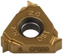 Seco - 16NR Internal Right Hand ISO Laydown Threading Insert - Grade CP500, TiAlN/TiN Coated Carbide - Eagle Tool & Supply