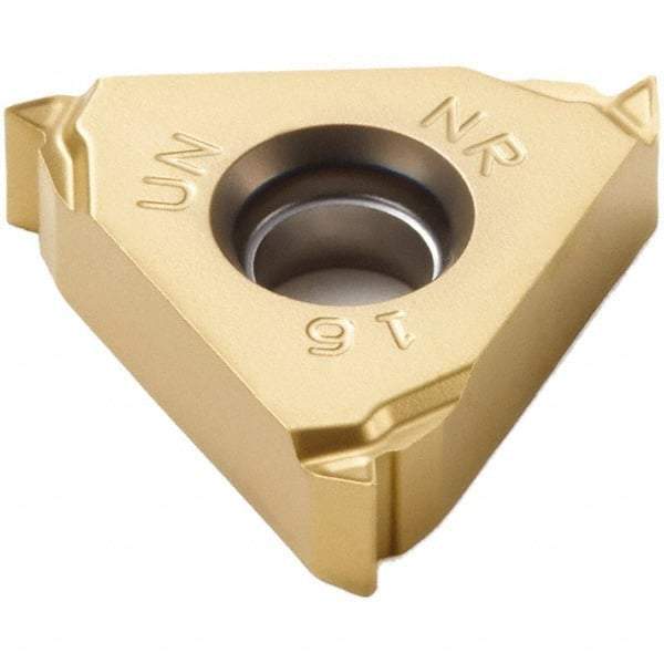 Seco - 16NR Internal Right Hand 14 UN Laydown Threading Insert - Grade CP500, TiAlN/TiN Coated Carbide - Eagle Tool & Supply