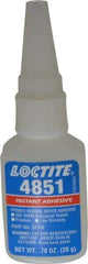 Loctite - 0.70 oz Bottle Clear Instant Adhesive - Series 4851, 20 sec Fixture Time, 24 hr Full Cure Time, Bonds to Fabric, Leather & Paper - Eagle Tool & Supply