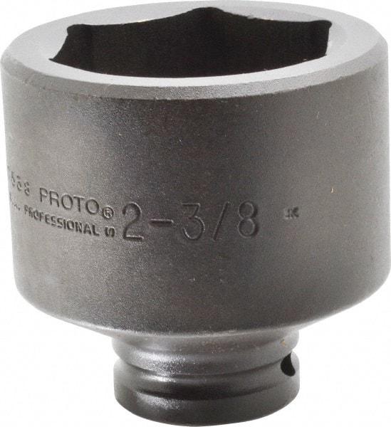 Proto - 3/4" Drive 2-3/8" Standard Impact Socket - 6 Points, 3-3/8" OAL - Eagle Tool & Supply