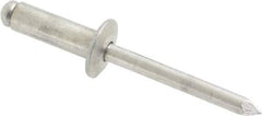 Marson - Button Head Aluminum Open End Blind Rivet - Aluminum Mandrel, 0.376" to 1/2" Grip, 1/2" Head Diam, 0.257" to 0.261" Hole Diam, 3/4" Length Under Head, 1/4" Body Diam - Eagle Tool & Supply