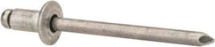 Marson - Button Head Aluminum Open End Blind Rivet - Steel Mandrel, 0.032" to 1/8" Grip, 3/8" Head Diam, 0.192" to 0.196" Hole Diam, 0.325" Length Under Head, 3/16" Body Diam - Eagle Tool & Supply