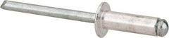 Marson - Button Head Aluminum Open End Blind Rivet - Steel Mandrel, 5/16" to 3/8" Grip, 3/8" Head Diam, 0.192" to 0.196" Hole Diam, 0.575" Length Under Head, 3/16" Body Diam - Eagle Tool & Supply