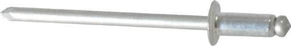 Marson - Button Head Stainless Steel Open End Blind Rivet - Stainless Steel Mandrel, 0.126" to 3/16" Grip, 1/4" Head Diam, 0.129" to 0.133" Hole Diam, 0.337" Length Under Head, 1/8" Body Diam - Eagle Tool & Supply