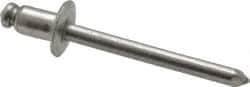 Marson - Button Head Stainless Steel Open End Blind Rivet - Stainless Steel Mandrel, 1/32" to 1/8" Grip, 3/8" Head Diam, 0.192" to 0.196" Hole Diam, 0.325" Length Under Head, 3/16" Body Diam - Eagle Tool & Supply