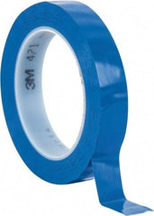 3M - Blue Solid Color Vinyl Tape - 3/4" Wide x 108' Long x 5.2 mil Thick, General Traffic - Eagle Tool & Supply