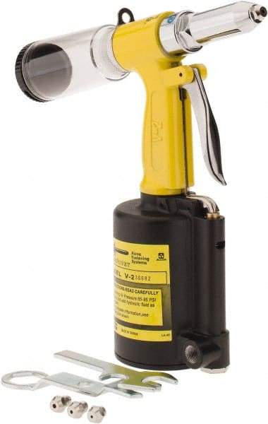 Marson - Up to 3/16" Capacity, Trigger Air Riveter - 0.551" Long Stroke, 1/4" Inlet, V-2 - Eagle Tool & Supply