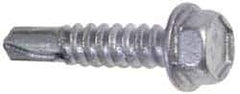 Buildex - #12, Hex Washer Head, Hex Drive, 1-1/2" Length Under Head, #2 Point, Self Drilling Screw - Steel - Eagle Tool & Supply
