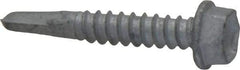 Buildex - #12, Hex Washer Head, Hex Drive, 1-1/4" Length Under Head, #2 Point, Self Drilling Screw - Steel - Eagle Tool & Supply
