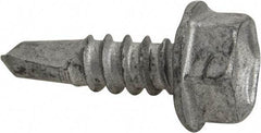 Buildex - #10, Hex Washer Head, Hex Drive, 5/8" Length Under Head, #3 Point, Self Drilling Screw - Steel - Eagle Tool & Supply
