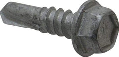 Buildex - #12, Hex Washer Head, Hex Drive, 3/4" Length Under Head, #3 Point, Self Drilling Screw - Steel - Eagle Tool & Supply