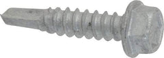 Buildex - #12, Hex Washer Head, Hex Drive, 1" Length Under Head, #3 Point, Self Drilling Screw - Steel - Eagle Tool & Supply