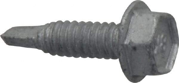 Buildex - #10, Hex Washer Head, Hex Drive, 3/4" Length Under Head, #3 Point, Self Drilling Screw - Steel - Eagle Tool & Supply