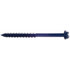 Red Head - 3/16" Diam, 3-1/4" Length Under Head, Hex Drive, Concrete Screw & Masonry Fastener - Eagle Tool & Supply