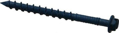 Made in USA - 3/16" Diam, 2-1/4" Length Under Head, Hex Drive, Concrete Screw & Masonry Fastener - Steel, Blue Climaseal Finish, Includes Drill Bit - Eagle Tool & Supply