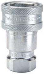 Parker - 9/16-18 SAE ORB Steel Hydraulic Hose Female Straight Thread Coupler - 5,000 psi - Eagle Tool & Supply