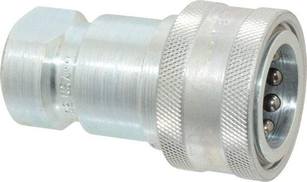 Parker - 3/4 NPTF Steel Hydraulic Hose Female Pipe Thread Coupler - 2,500 psi - Eagle Tool & Supply