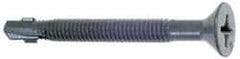 Buildex - 1/4", Flat Head, Phillips Drive, 3" OAL, #4 Point, Self Drilling Screw - Steel - Eagle Tool & Supply