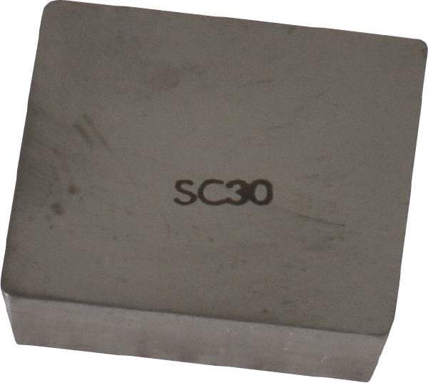 Interstate - SPG632 Grade I55 Carbide Turning Insert - Uncoated, 90° Square, 3/4" Inscr Circle, 3/16" Thick, 1/32" Corner Radius - Eagle Tool & Supply